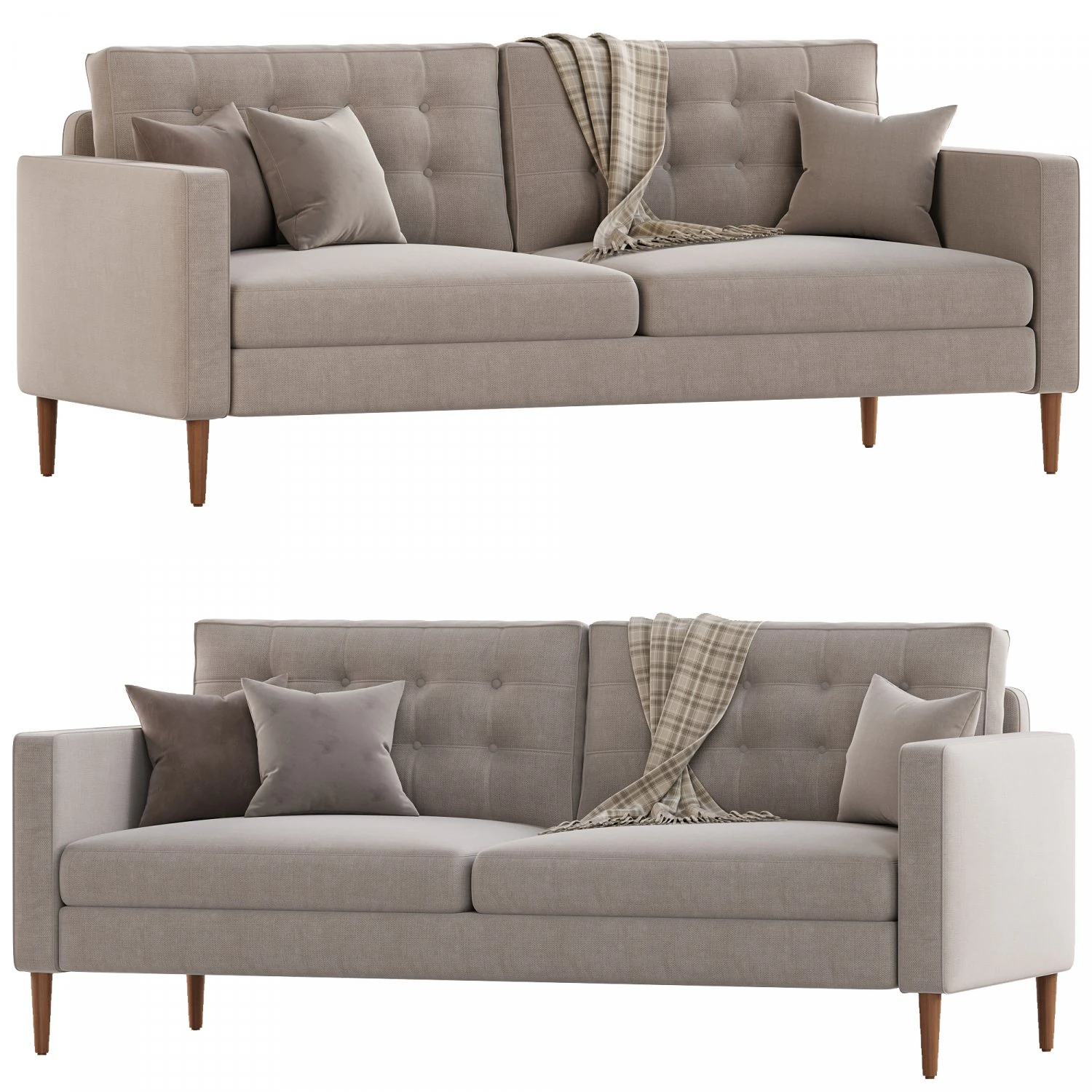 EVERLY SOFA 3D Model .c4d .max .obj .3ds .fbx .stl .blend 