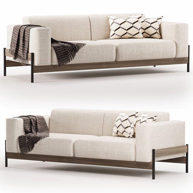 BOWIE SOFA Modello 3D .c4d .max .obj .3ds .fbx .stl .blend