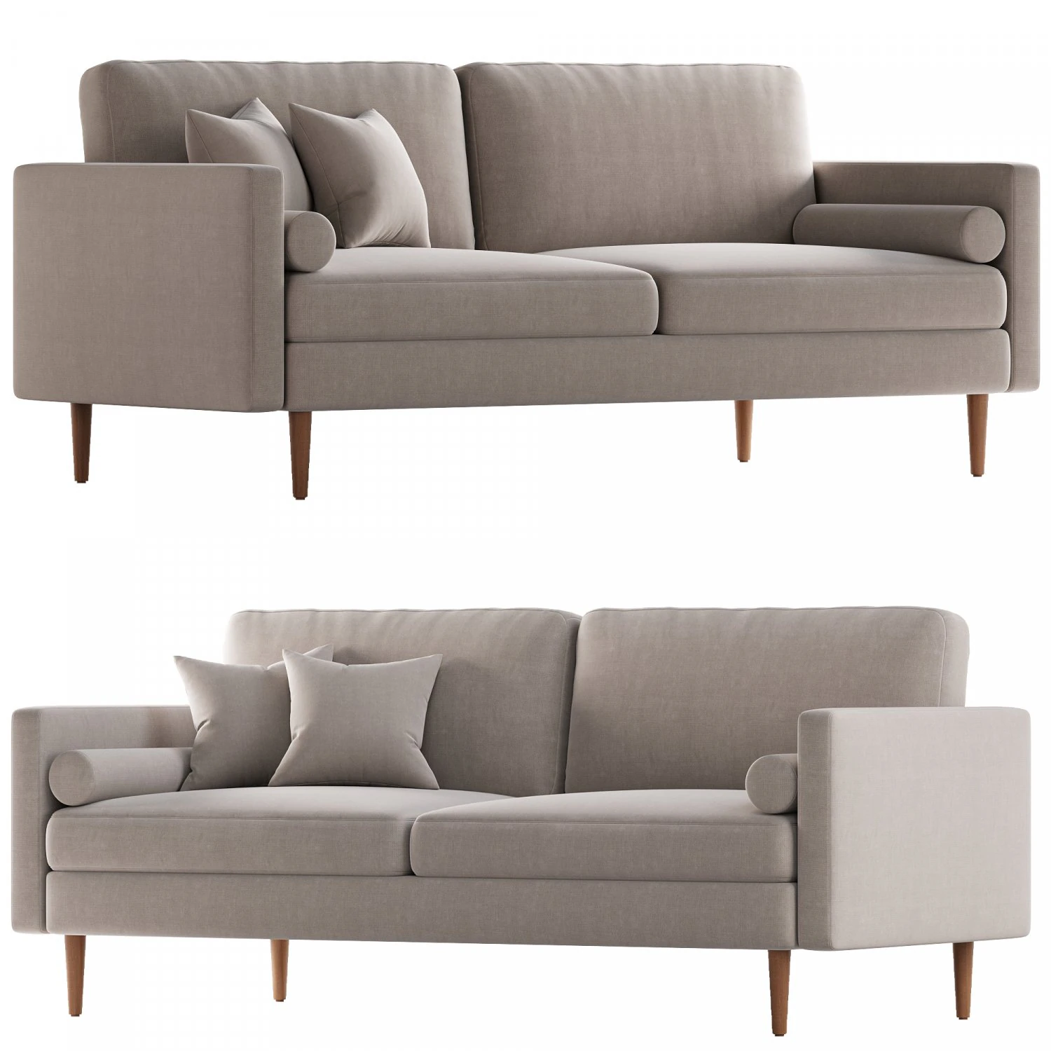 Modern Monroe Sofa 3D Model .c4d .max .obj .3ds .fbx .stl .blend 