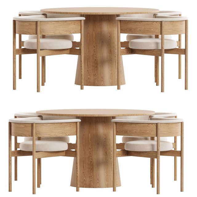 Dinning Set 08 3D 모델 .c4d .max .obj .3ds .fbx .stl .blend 