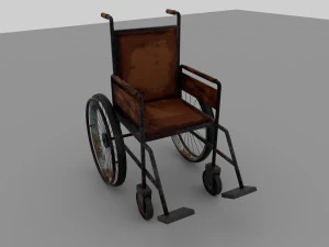 Oude rolstoel 3D Model