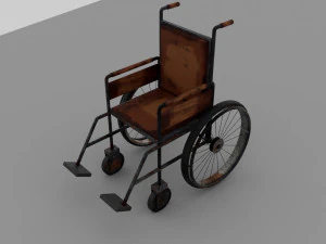 Old Wheel Chair 3D Model