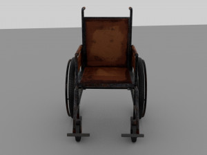 Old Wheel Chair 3D Model