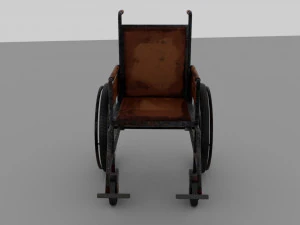 Old Wheel Chair 3D Model