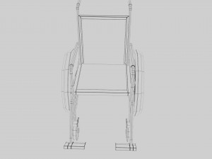 Old Wheel Chair 3D Model