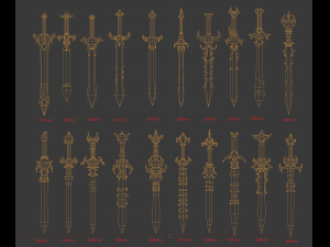 Epic swords mega pack Modello 3D