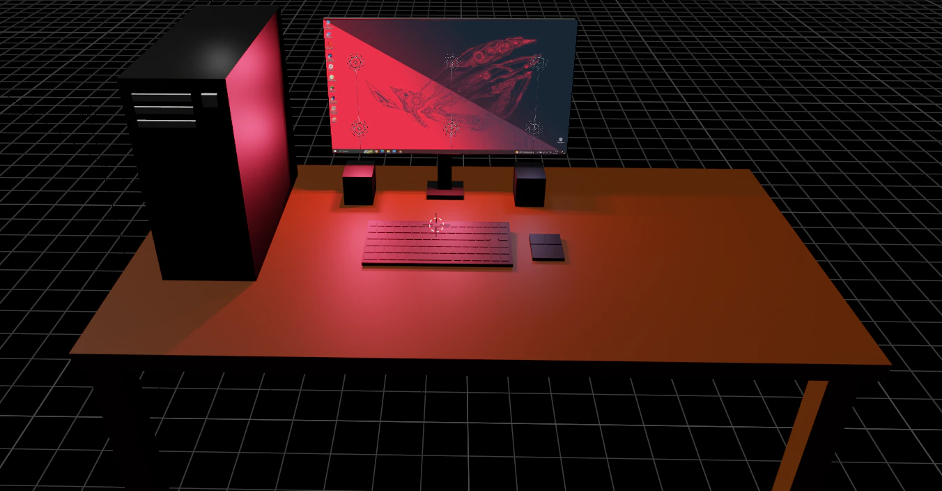 &Aacute;rea de trabalho simples Modelo 3D .c4d .max .obj .3ds .fbx .stl .blend 