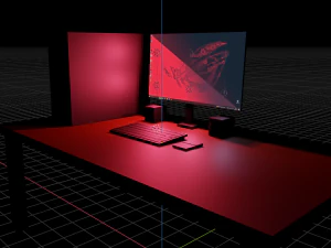 &Aacute;rea de trabalho simples Modelo 3D