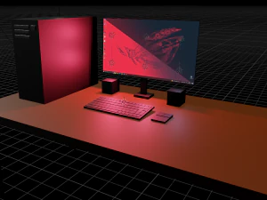 &Aacute;rea de trabalho simples Modelo 3D