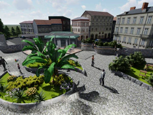 Public space 3D Model