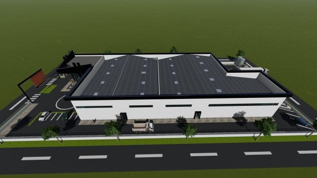 Factory 3D Модель .c4d .max .obj .3ds .fbx .stl .blend 