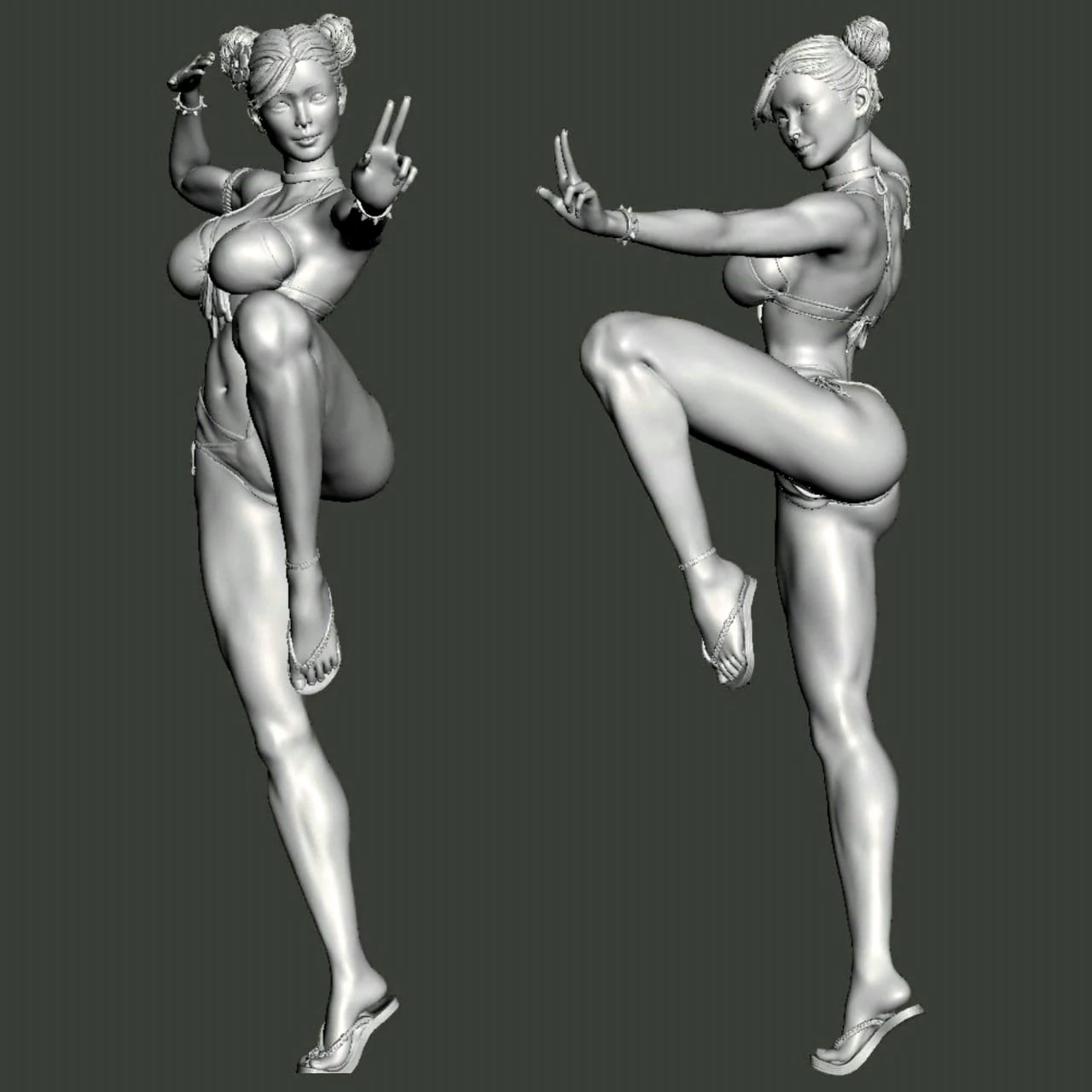 3d stl file of Beach girl 3D Model .c4d .max .obj .3ds .fbx .stl .blend 