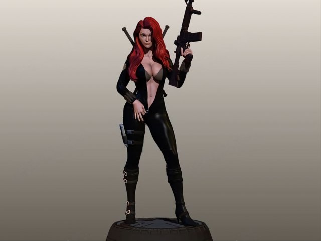 3d stl file of Black widow 3D Model .c4d .max .obj .3ds .fbx .stl .blend 