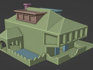 3d stl file of Villa model 001 3D Model