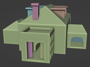 3d stl file of Villa model 001 Modèle 3D