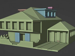 3d stl file of Villa model 001 3D Model