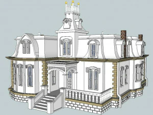 3d stl file of Villa model 002 3D Model