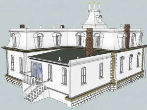 3d stl file of Villa model 002 3D Model
