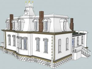 3d stl file of Villa model 002 3D मॉडल