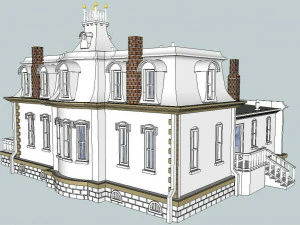3d stl file of Villa model 002 3D Model