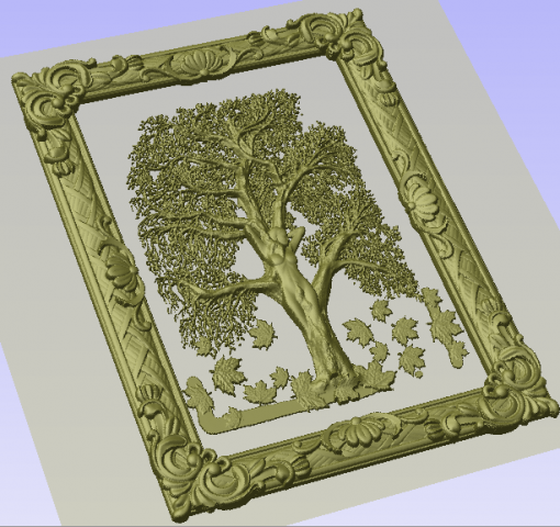 3d stl file of wall art tree model 3Dモデル .c4d .max .obj .3ds .fbx .stl .blend 