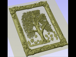 3d stl file of wall art tree model Modelo 3D