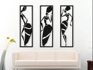 Arquivo 3d stl do modelo africano de arte de parede 001 Modelo 3D