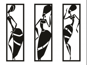 3d stl file of wall art african model 001 3D Model