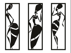 Arquivo 3d stl do modelo africano de arte de parede 001 Modelo 3D