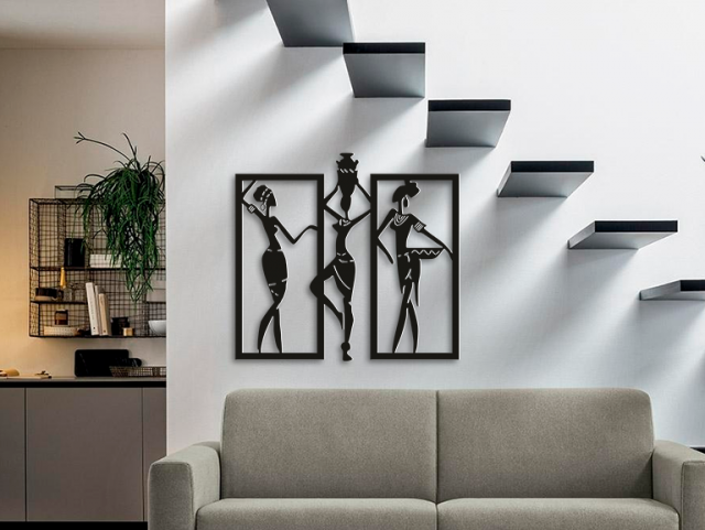 3d stl file of wall art african model 002 3D 모델 .c4d .max .obj .3ds .fbx .stl .blend 