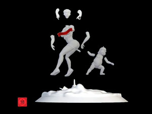 3d stl file of babysitter Modèle 3D