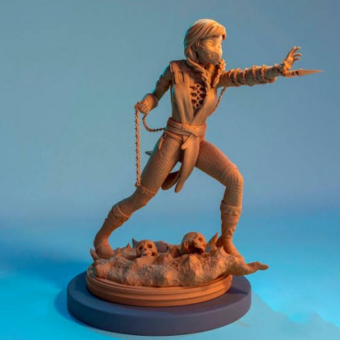 3d stl file of scorpion girl Modèle 3D .c4d .max .obj .3ds .fbx .stl .blend 