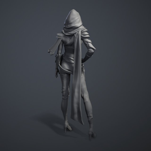 3d stl file of egypt girl Modelo 3D .c4d .max .obj .3ds .fbx .stl .blend 