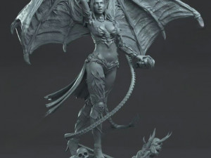 3d stl file of devil girl 3D Model