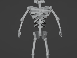 Low Poly Skeleton Modelo 3D