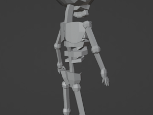 Low Poly Skeleton Modelo 3D
