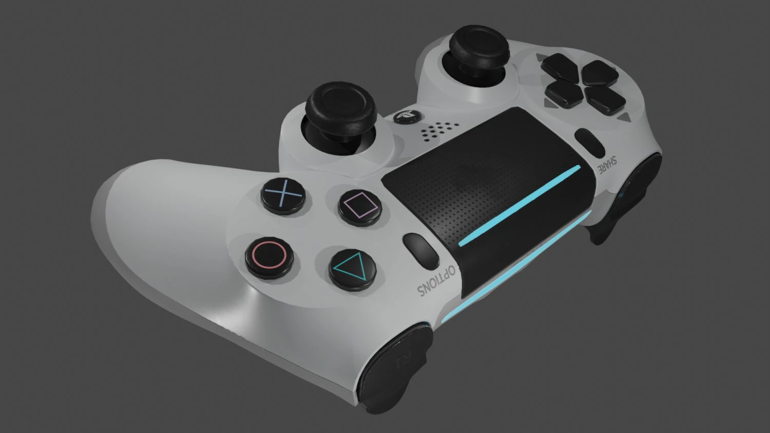 Sony PlayStation PS4 PRO Controller 3D Model .c4d .max .obj .3ds .fbx .stl .blend 