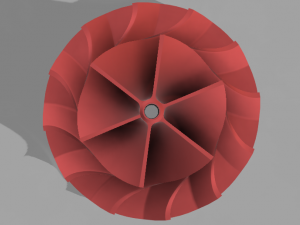 Centrifugal turbine model 3D Model