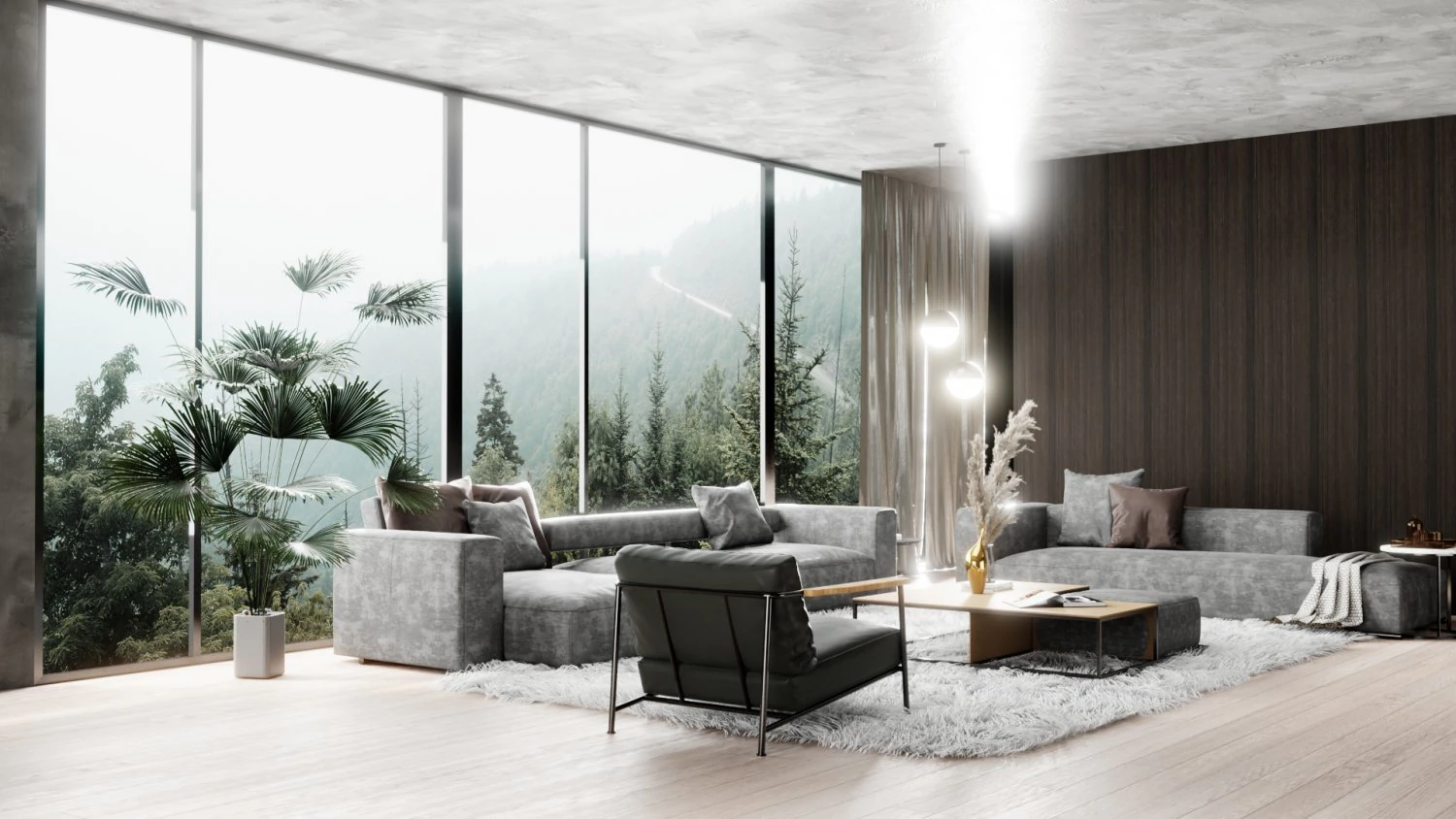 Modern Minimalist Living Room blander 3D Model .c4d .max .obj .3ds .fbx .stl .blend 