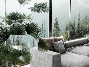 Modern Minimalist Living Room blander 3D Model