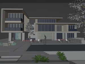 Modern villa 2023 Blender 3D Model