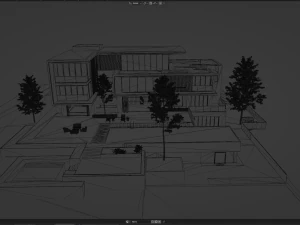 Modern villa 2023 Blender 3D Model