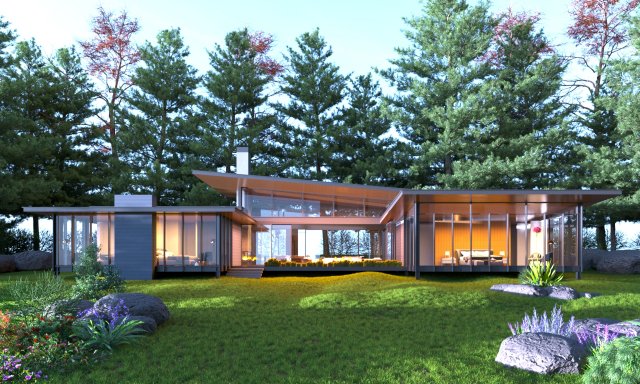 3D Revit Modern Villa Design Modello 3D .c4d .max .obj .3ds .fbx .stl .blend