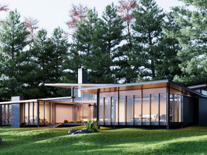 3D Revit Modern Villa Design Modello 3D
