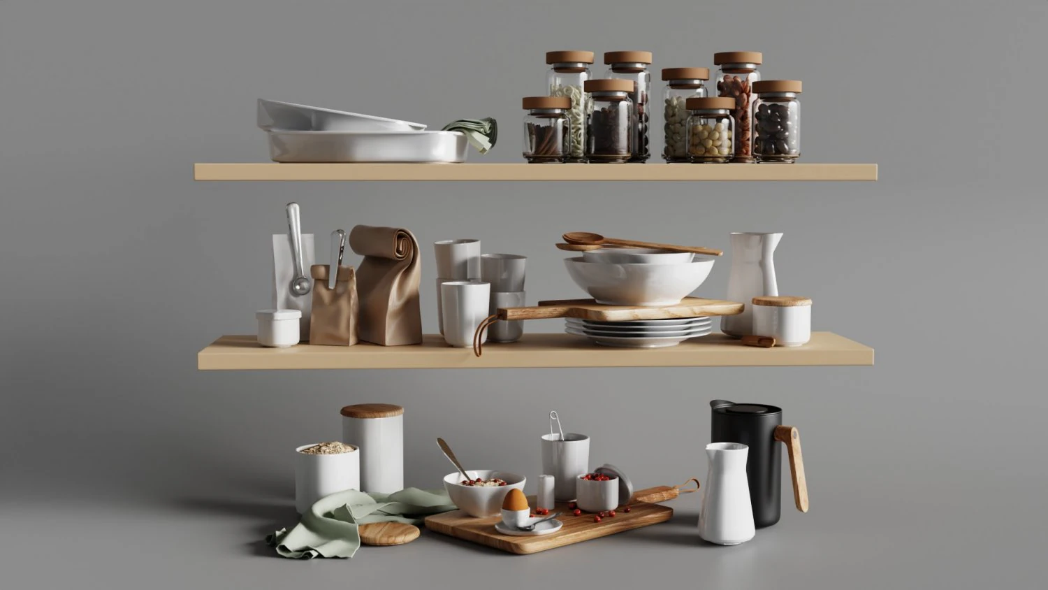 3D Industrial Pantry model blender 3D Model .c4d .max .obj .3ds .fbx .stl .blend