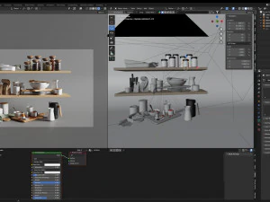 3D Industrial Pantry model blender 3D Model