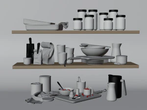 3D Industrial Pantry model blender 3D Model