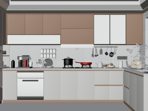 Modern kitchen interior blender Model 3D