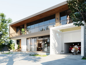 Blender 3D Revit Modern Villa Design Modello 3D