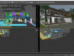 Blender 3D Revit Modern Villa Design 3D Model